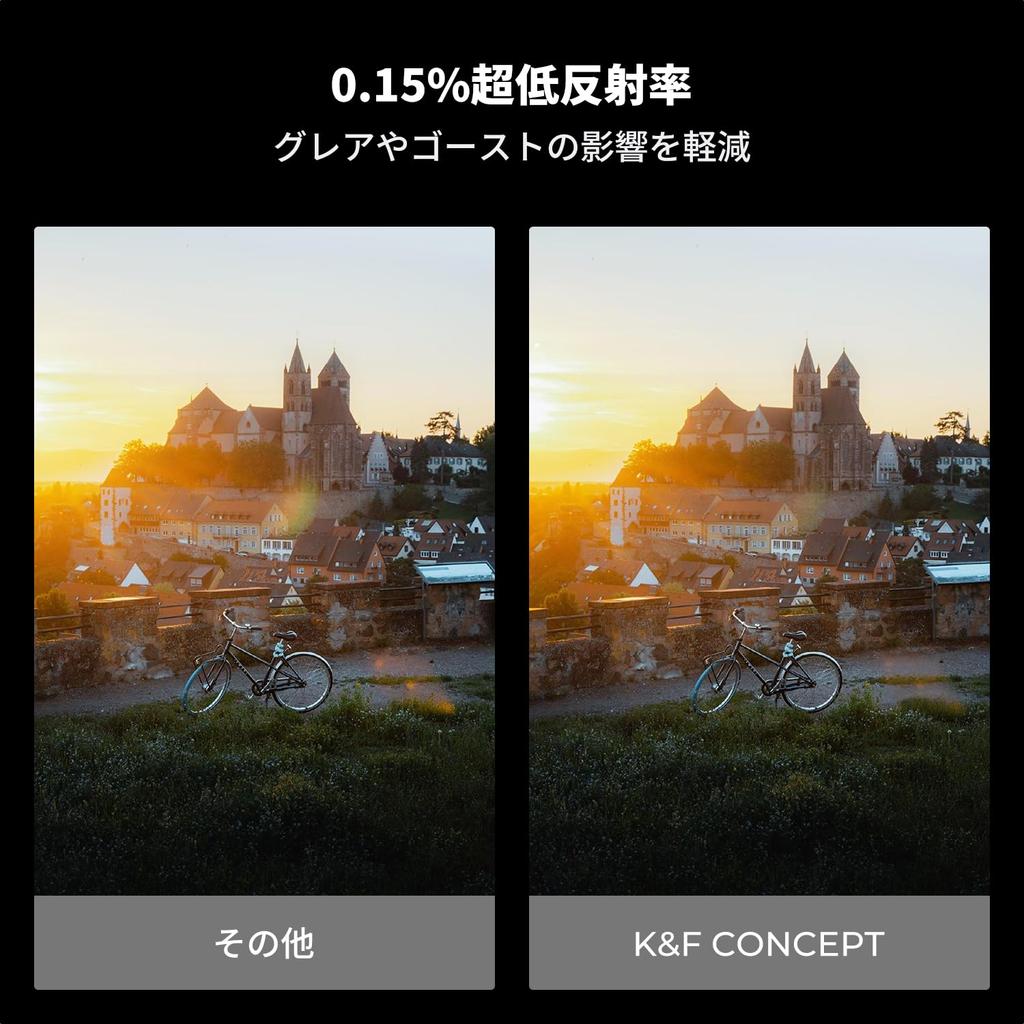 CONCEPT 67mm Variable ND True Color Stops of Light Brass Flare and Ghost No Color Nano No Vignetting K&F Filter, & 0.1% Ultra-Low Reflectivity, ND2-32