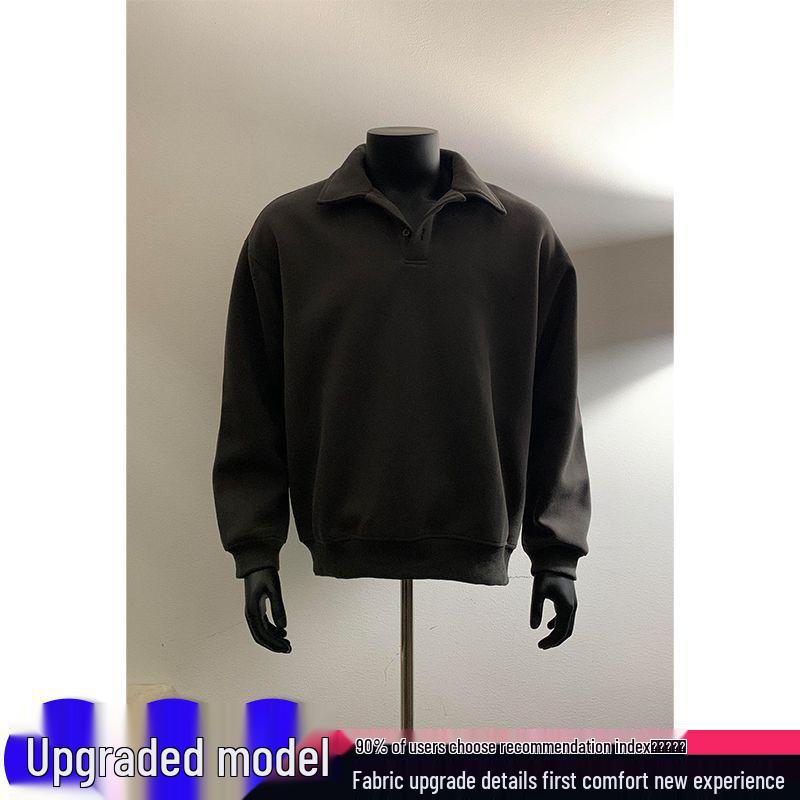 

Американская мужская рубашка поло с флисовой подкладкой: Тяжелый вес, длинный рукав, отложной воротник для осени/зимы. 3XL (170-200 lbs)