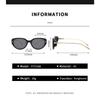 Fashion Cat Eye Metal Sunglasses Women Men Vintage Luxury Daily Simple Brand Sun Glasses Leisure Travel Lady Man Glasses UV400