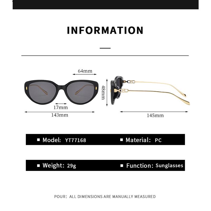 Fashion Cat Eye Metal Sunglasses Women Men Vintage Luxury Daily Simple Brand Sun Glasses Leisure Travel Lady Man Glasses UV400