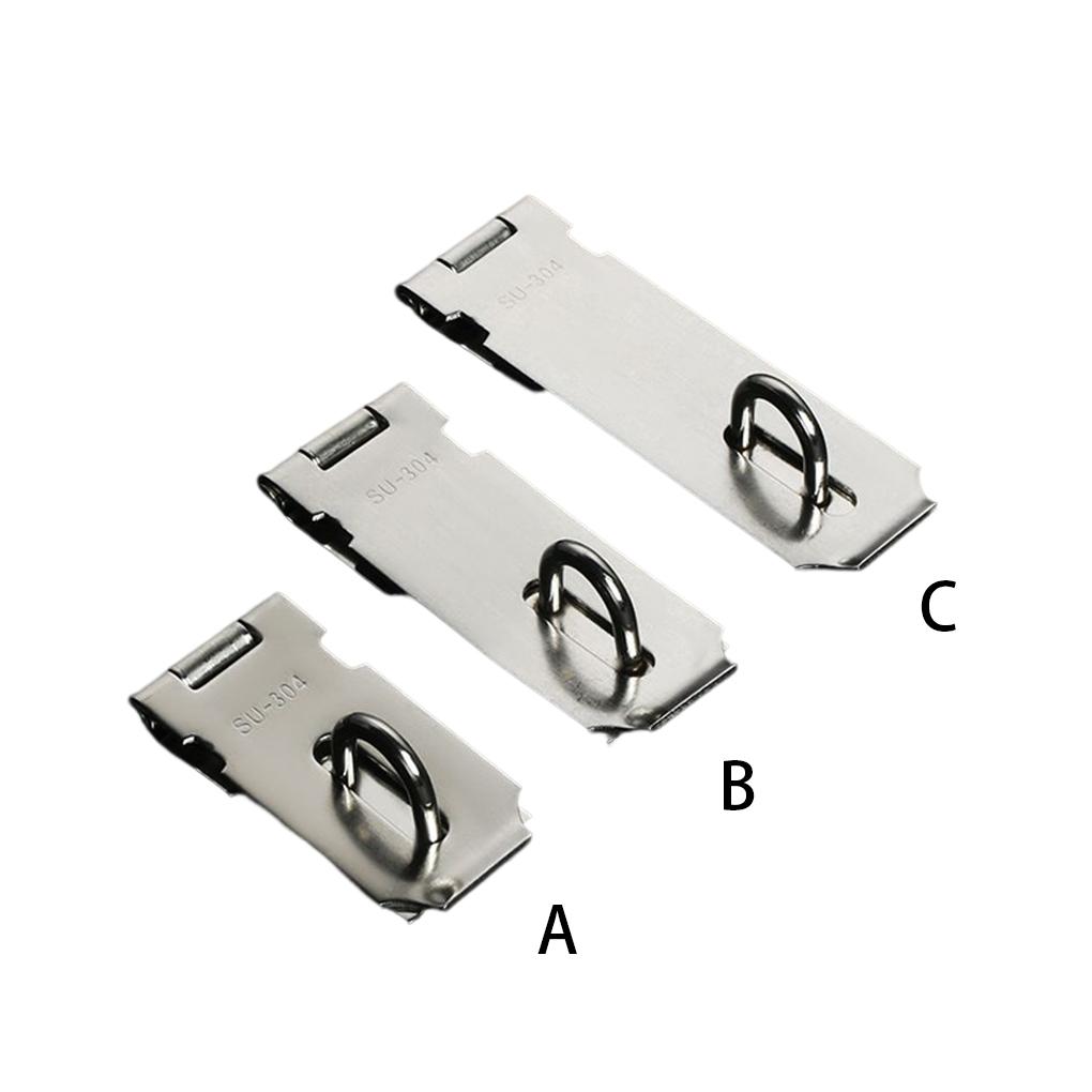 Padlock Hasp Stainless Steel Window Cupboard Locker Mailbox Lock Plate Hotel Office Outdoor Gate Shed Safety Latch Anti-lost