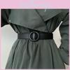 Chic Black Coffee Beige Navy Red Pu Waist Belt Perfect For Fall Outfits And Coats