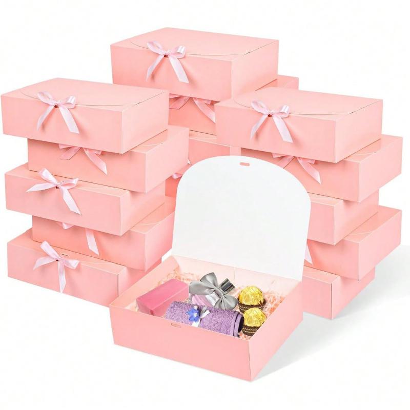 2 Stück - Deckel Geschenkbox mit Schleife Brautjungfern Heiratsantrag Box Geburtstagsgeschenk, Shower Party Valentinstagsgeschenke Valentinstag
