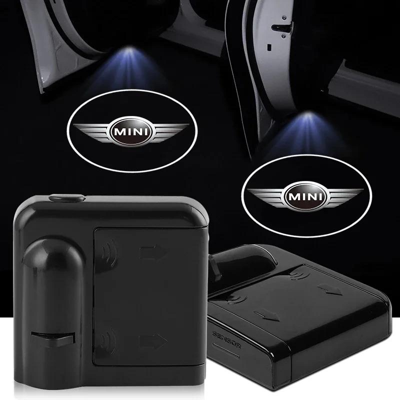 CBT1 For BMW M 2pcs New Wireless HD Courtesy Lamp Car Door Projector Welcome Light For MINI Cooper R53 R52 R50 One JCW Clubman Countr