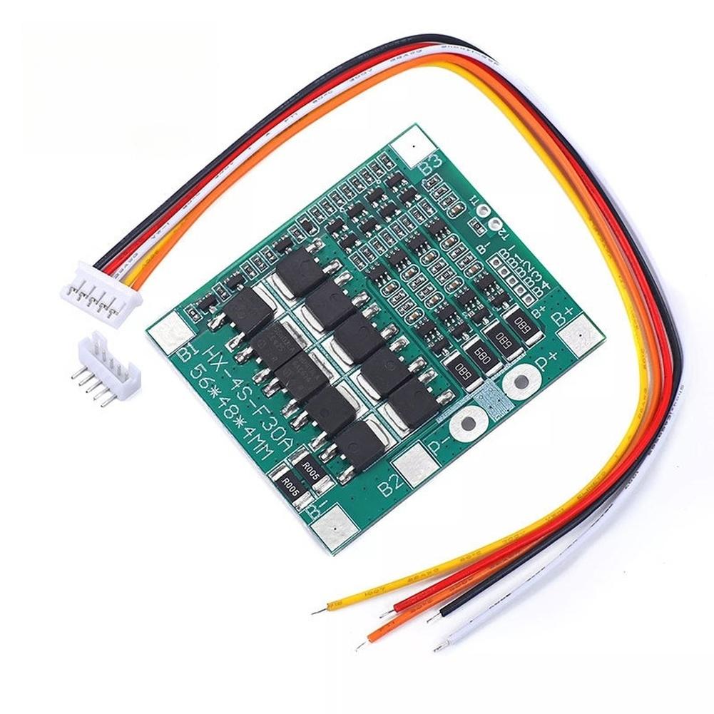 1pc 4S 14.8V 12.8V Lithium Battery Protection Board With Balance 30A For LiFePO4 Li For Electrical Equipment Supplies