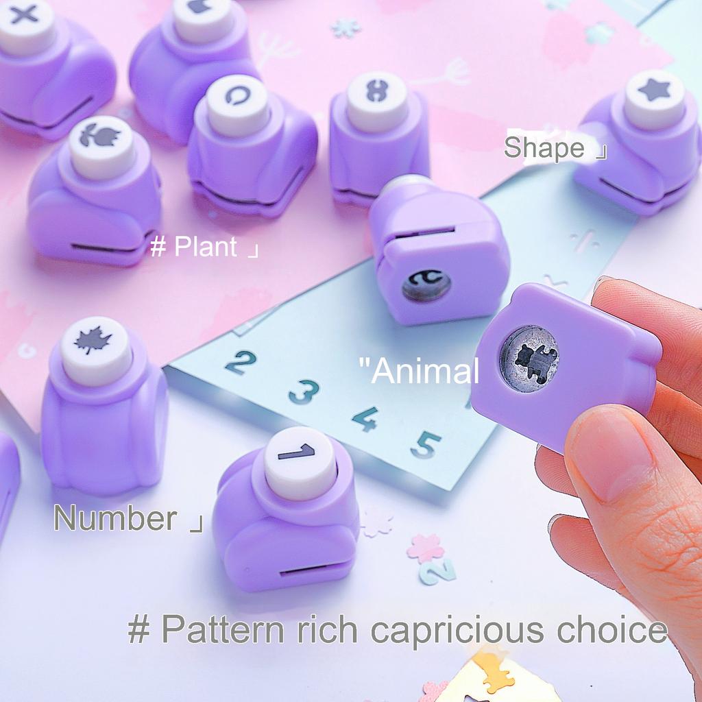 1PC Purple Mini Scrapbook Punches 10mm for Handmade Cutter Diy Flower Paper Gift Card Crafts Printing Pattern Punch Hole Puncher