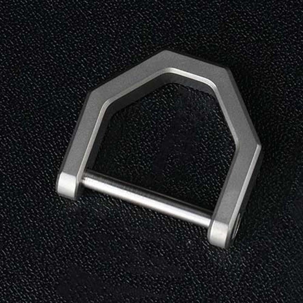 Anti-lost D-shaped Key Ring Polyester Mini Buckle Thickened Titanium Zinc Zinc Alloy Key Chain  Pendant