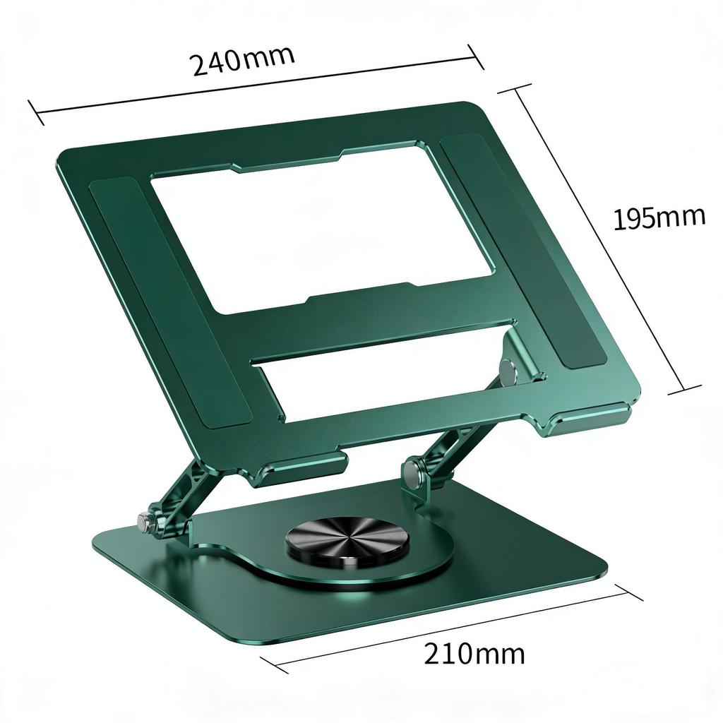 Adjustable Rotating Laptop Stand with Cooling Base