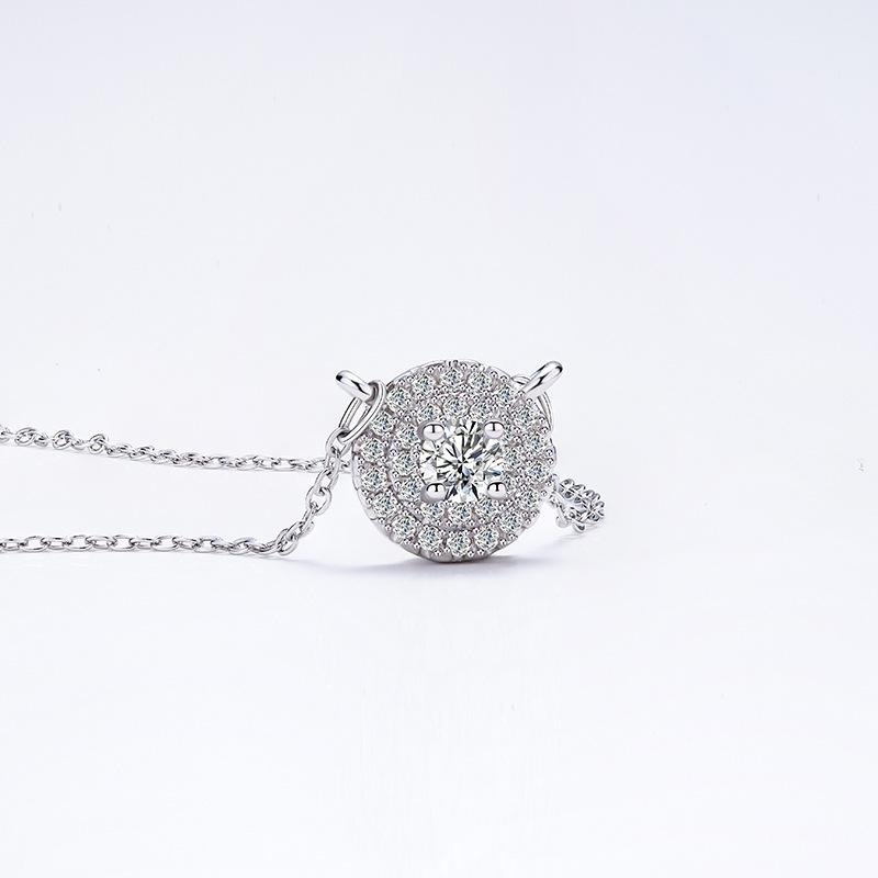 Exquisite Full Diamond Star Point Necklace Women's Light Luxury Niche Design Stainless Steel Collarbone Chain