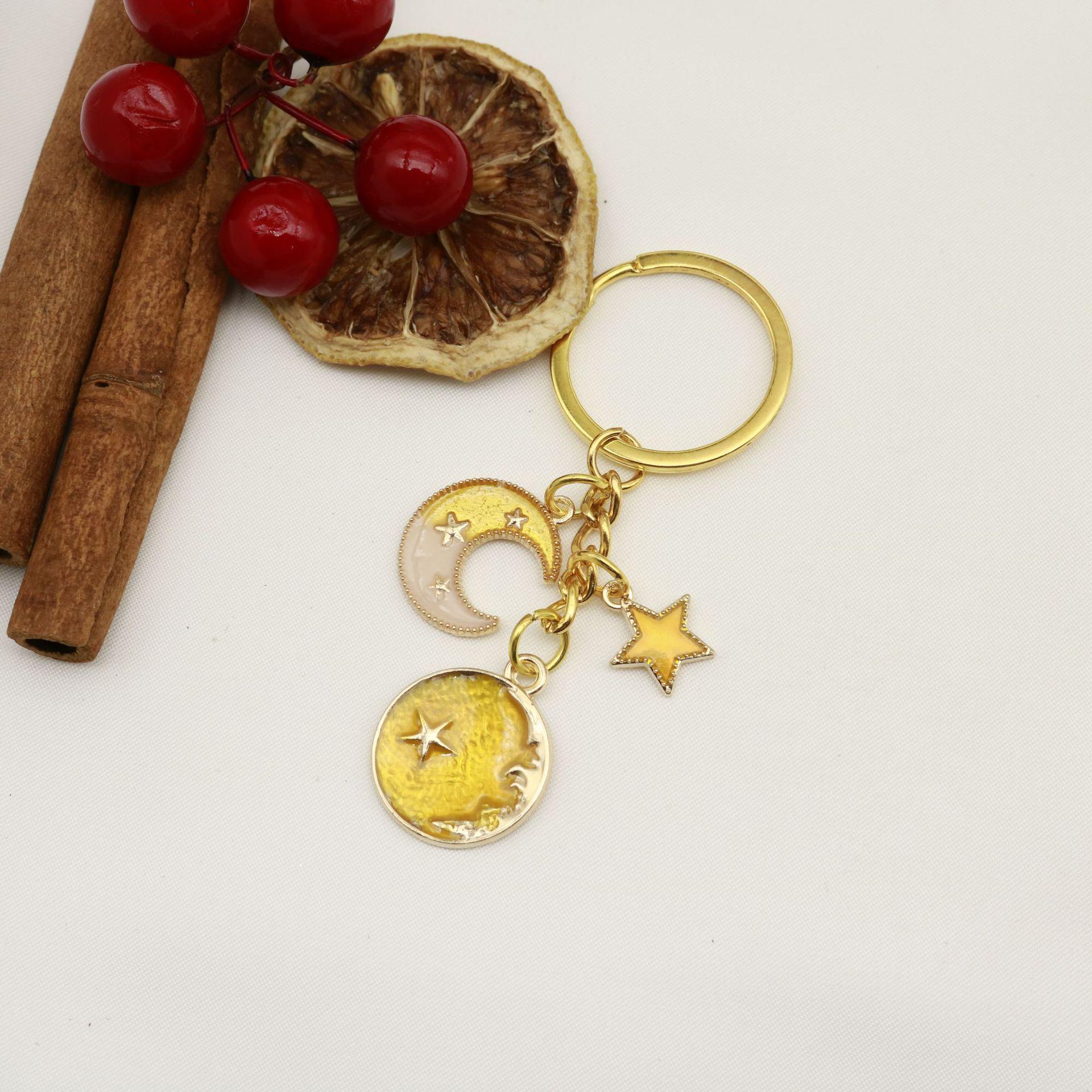 European-American Cartoon Constellation Keychain: Creative Planet Globe Pendant for Backpack or Handbag