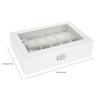 Watch Holder Wristwatch Display Case Jewelry Storage Box   12 Grids PU Lther White