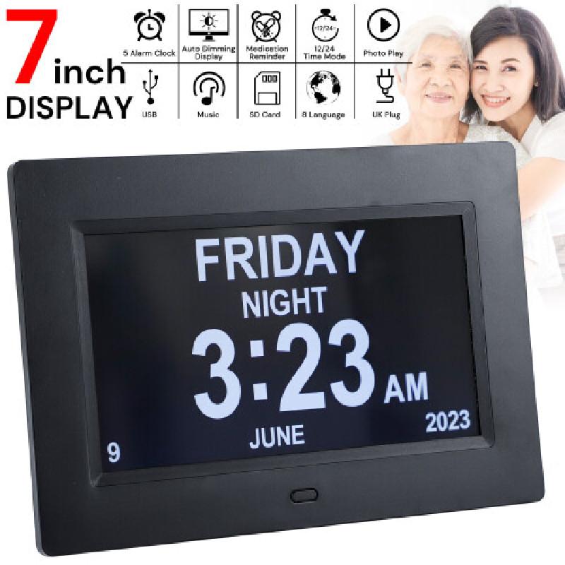 7 Inch Electronic Smart Pill Reminder Clock For Elderly With Alarm And Music Playback Options