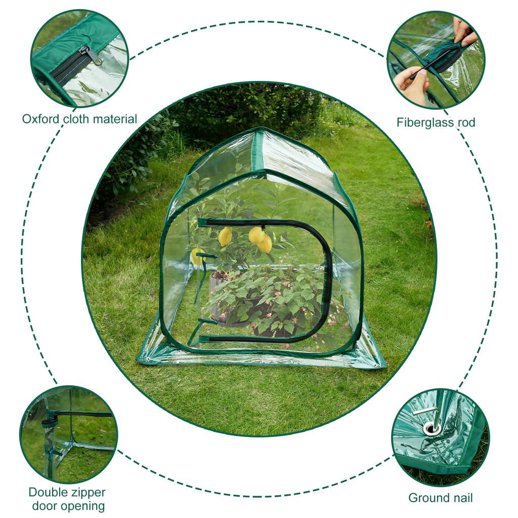 Greenhouse for Indoor Outdoor Transparent Foldable Plant Greenhouse Large Space Heat Preservation Waterproof Flowers Greenhouse