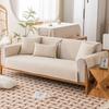 Cotton Linen Sofa Cushion Four Seasons Universal Non-Slip Linen Coarse Cloth Cushion Solid Color Fabric Craft Simple Sofa Cover Cover Cloth