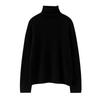 Women's 100% Pure Cashmere High Neck Sweater - Warm, Versatile Pullover for Autumn/Winter.