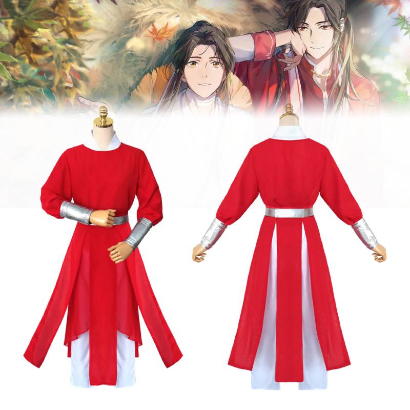 Heaven Officials Blessing San Lang Hua Cheng Cosplay Costume Hanfu Makeup Props