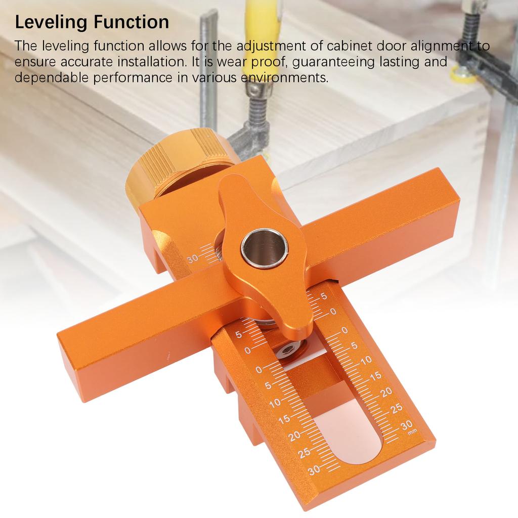 Cabinet Door Installation Positioner Aluminum Alloy Adjustable Cabinet Door Mounting Jig for Home Decoration and Maintenance