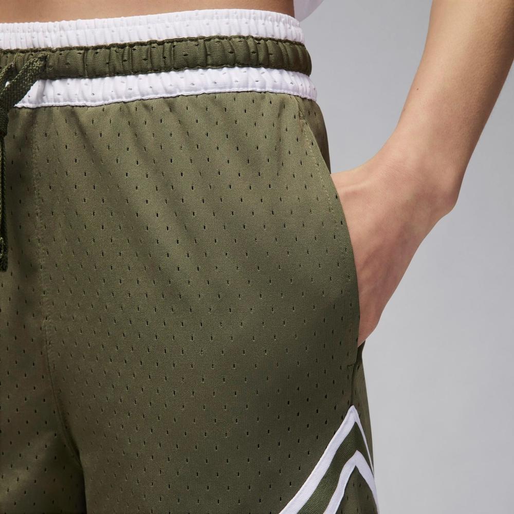 New Jordan SportDri-FIT Diamond FW24 Casual Shorts Men's Medium Olive Green/White DX1488-222