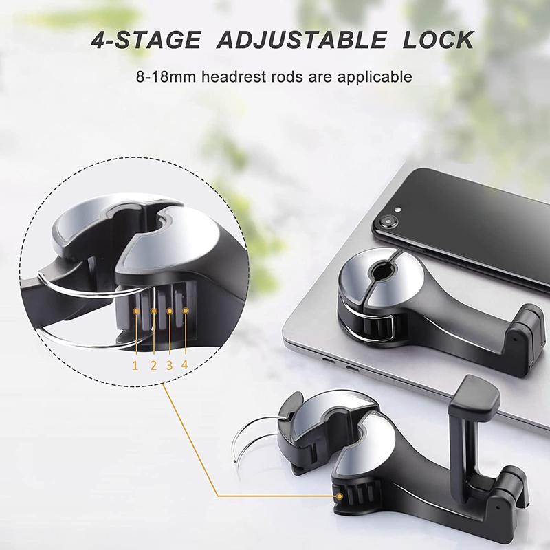 Universal Car Bracket Hook Multi-Function Hanging Storage Mobile Phone Holder Rear Seat Hanger Hook for Bag Purse Cloth Grocery