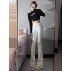 Spicy Girl White High-Waist Flared Jeans for Women - Spring 2025 Collection