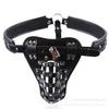 BDSM PU koža Muž Cudnosť Cage Pás Nohavice Nohavice Spodná bielizeň Zámok Penis Krúžky Bondage Erotické sexuálne hračky pre mužov Hry pre dospelých 18+