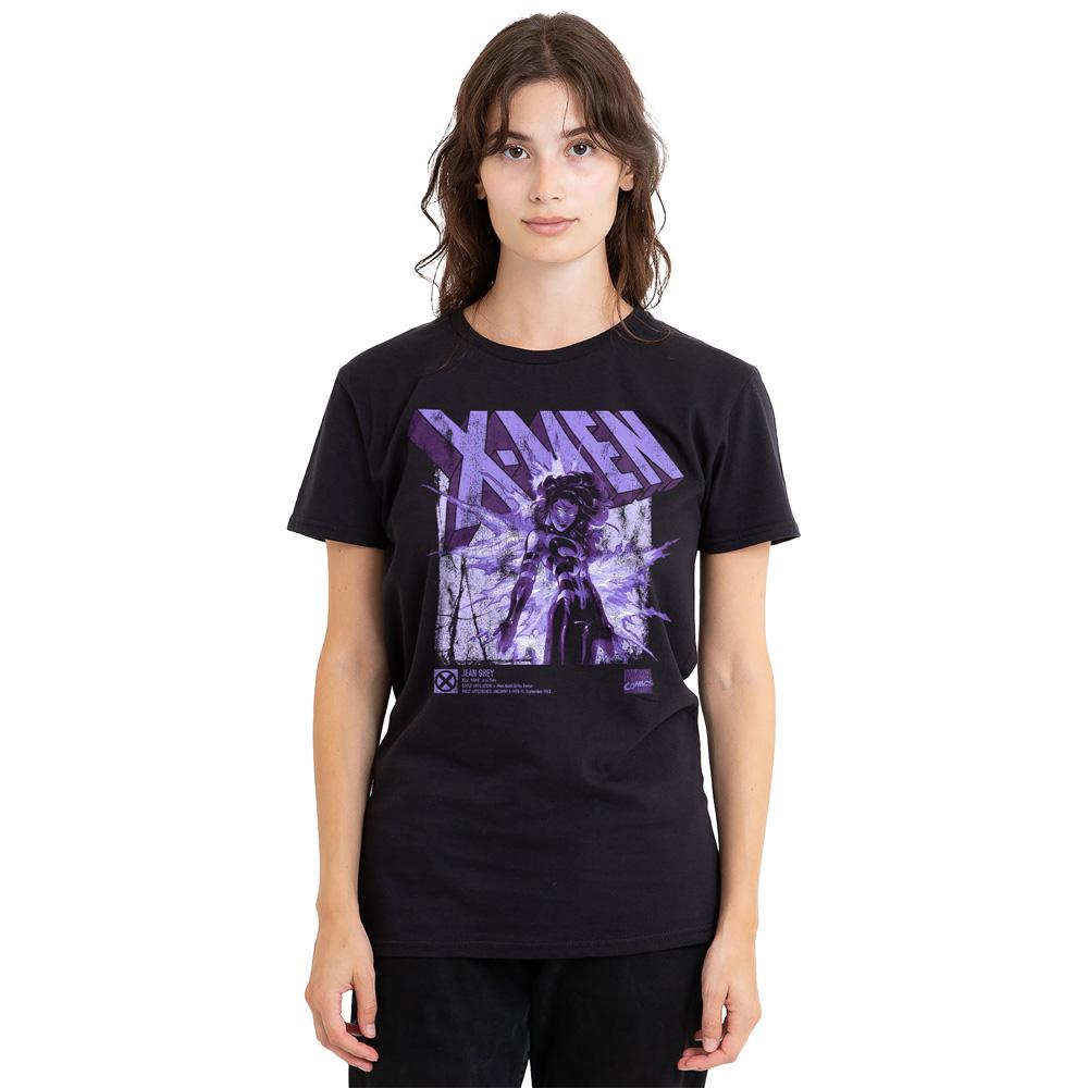 Marvel Unisex Adult X-Men Jean Grey Infographic T-Shirt