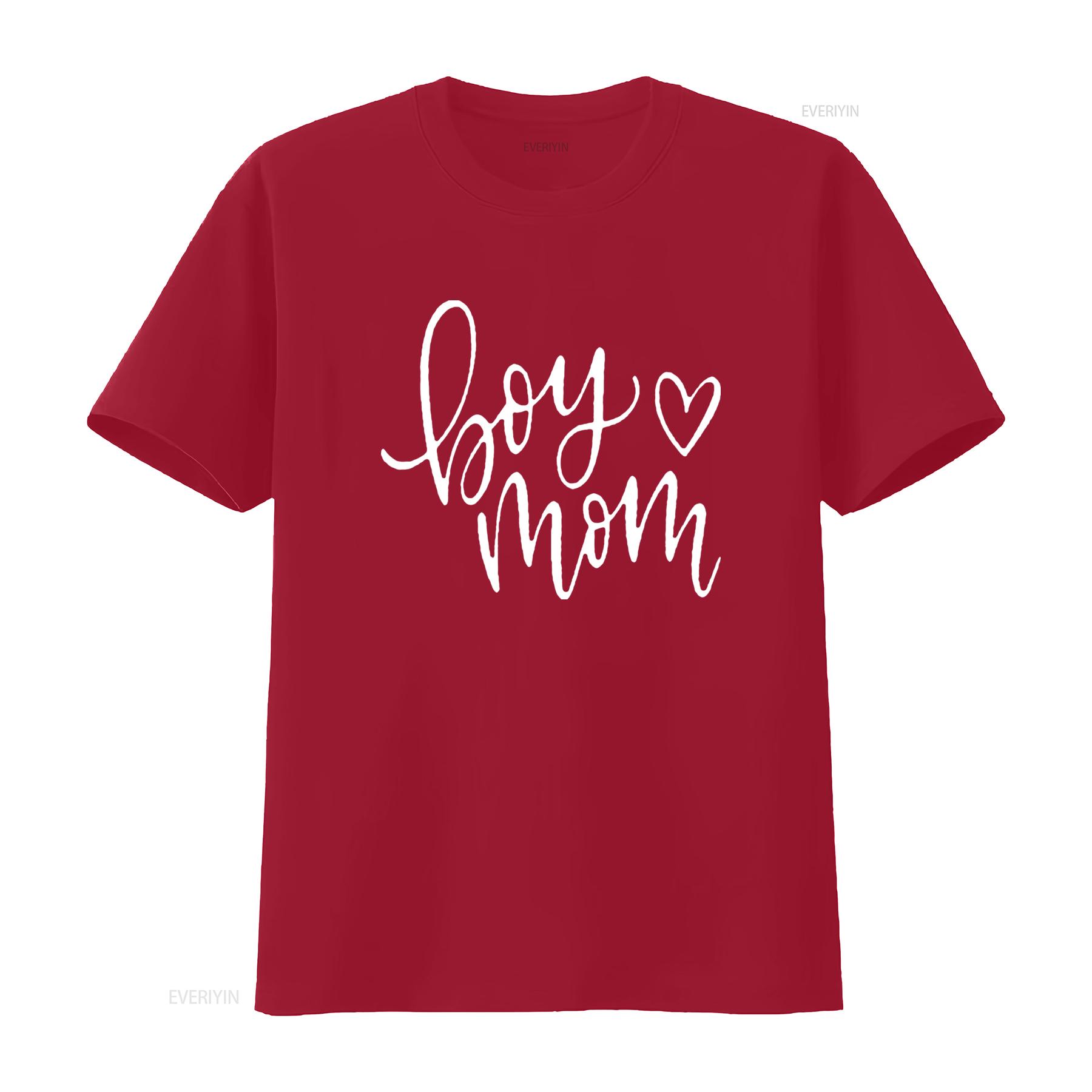 

Boy Mom T Shirt for Women Cute Mama Funny Casual Tops vintage Washed designer clothes homme fashion Unisex Soft Versatile S