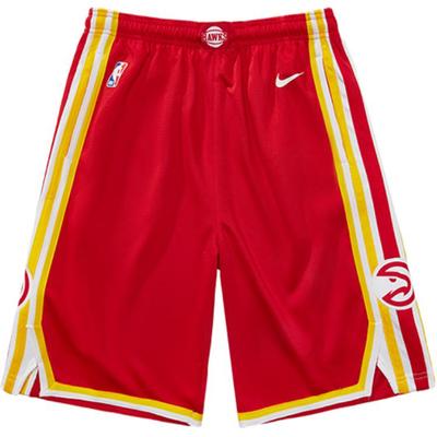 X NBA Atlanta Hawks Color Block Quick-Dry Breathable Lightweight Shorts Kids Shorts Red 3Z2B7BCQL-HAW
