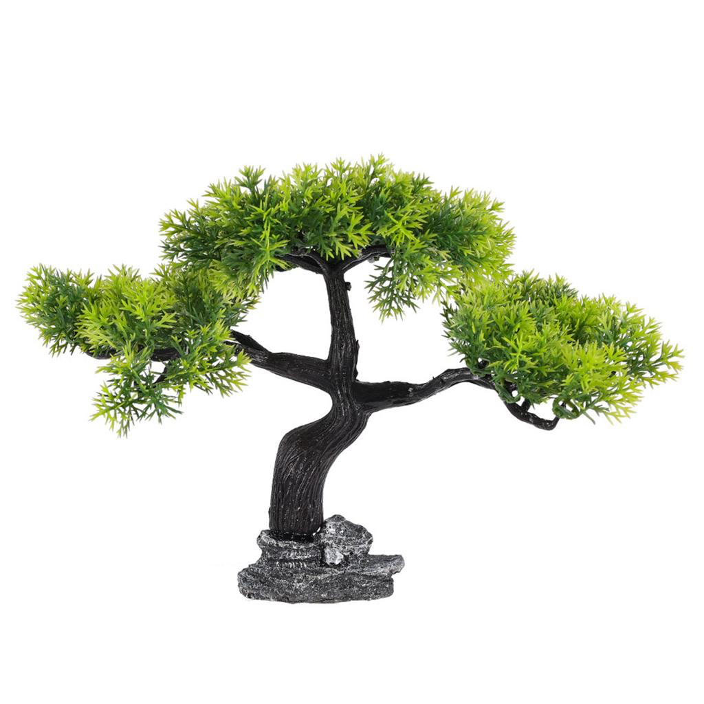 Life Like Welcoming Pine Tree Aquarium Decor Fishtank Landscaping Artificial Pine Bonsai for Home Office Use Decoration