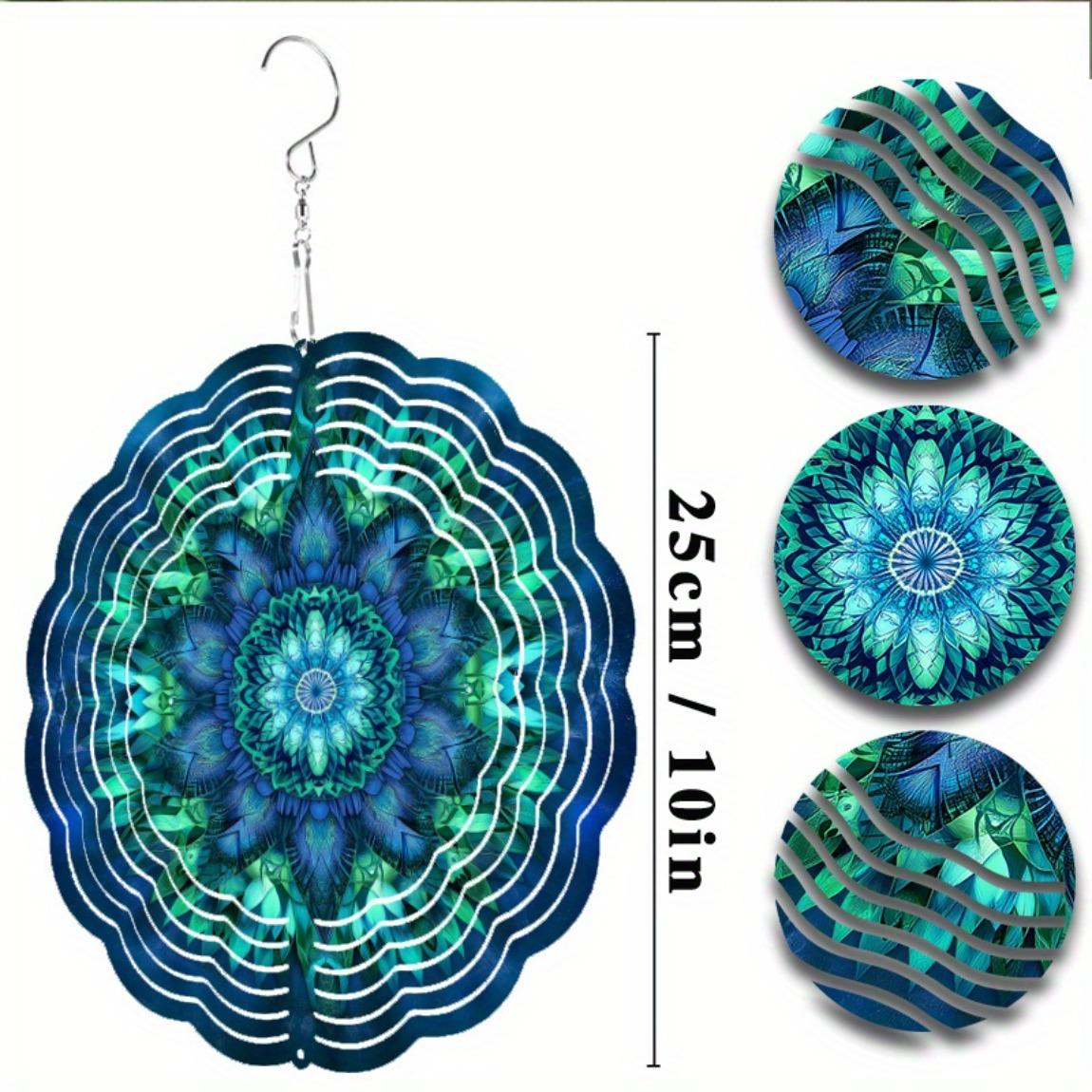 

10-дюймовый бамбуковый колокольчик ветра с пандой для декора сада на открытом воздухе, вращающийся крючок, металлический колокольчик ветра, идеальный подарок на весну и лето 01A