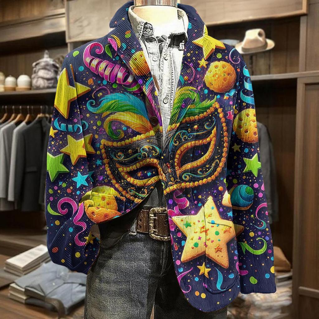 Men's Business Casual Carnival Corduroy Jacket
