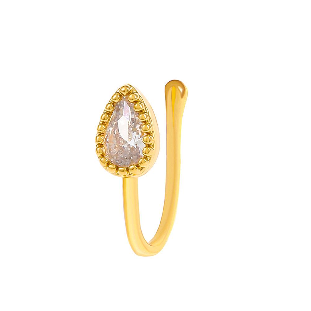 Non Perforated U-Shaped Nose Clip Copper Inlaid Zircon Star Shaped Heart Crown Nose Ring Nose Decoration Puncture Decoration