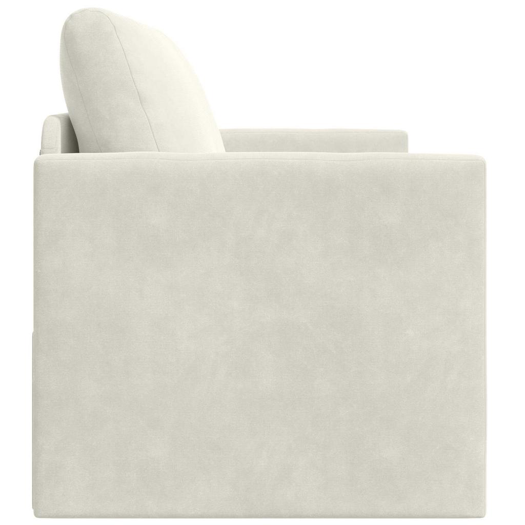 Cream Sleeper Sofa 124 X 71 X 78 Cm Velvet