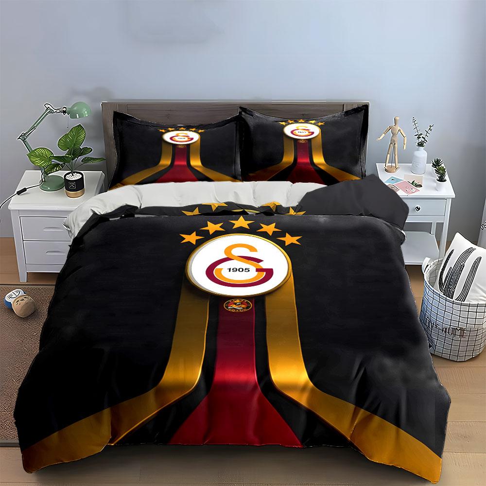 Gold stars, emblem, stripes. Bedding sets Duvet cover sets Duvet covers Pillowcases(1 * Duvet Cover 2 * Pillowcases without duvet insert)