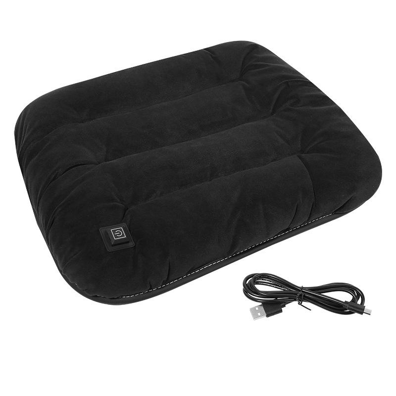 USB Heated Car Seat Cushion - Thick Plush Graphene Pad for Winter