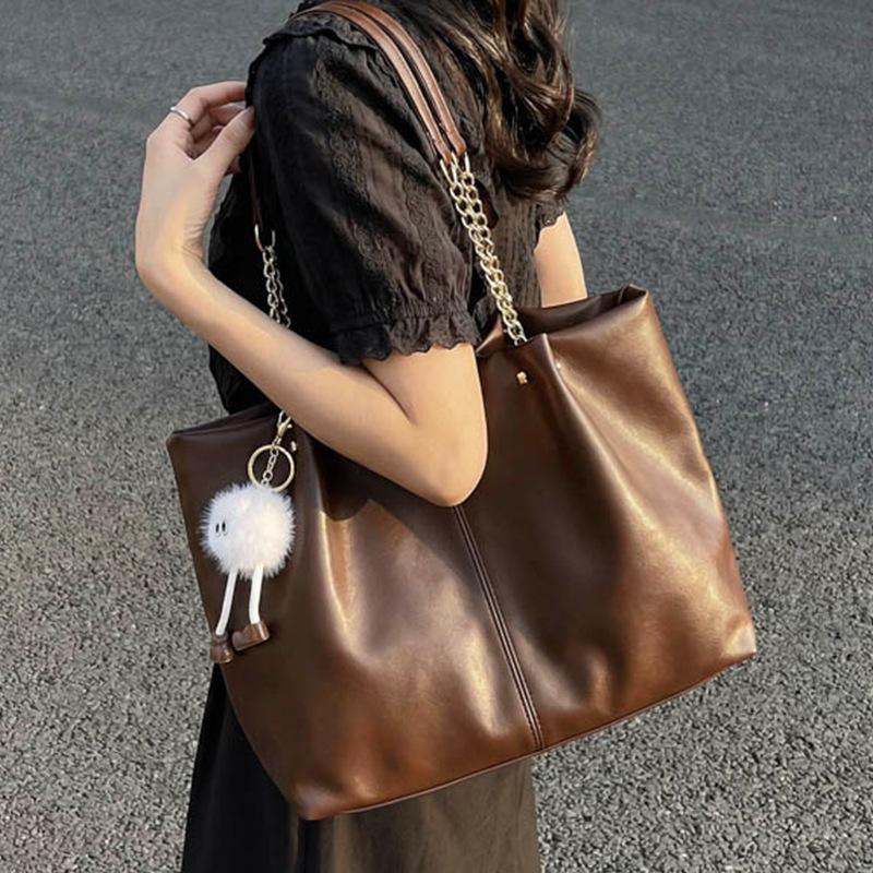 High-end Style Large-capacity Tote Bag for Students' School Commuting and Carrying on Their Shoulders