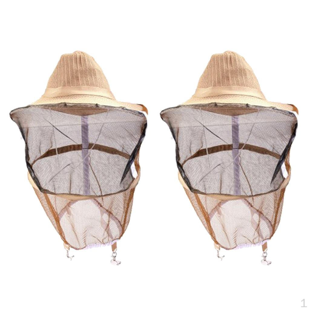 2x Beekeeping Garden Hat Veil Head Breathable Guard