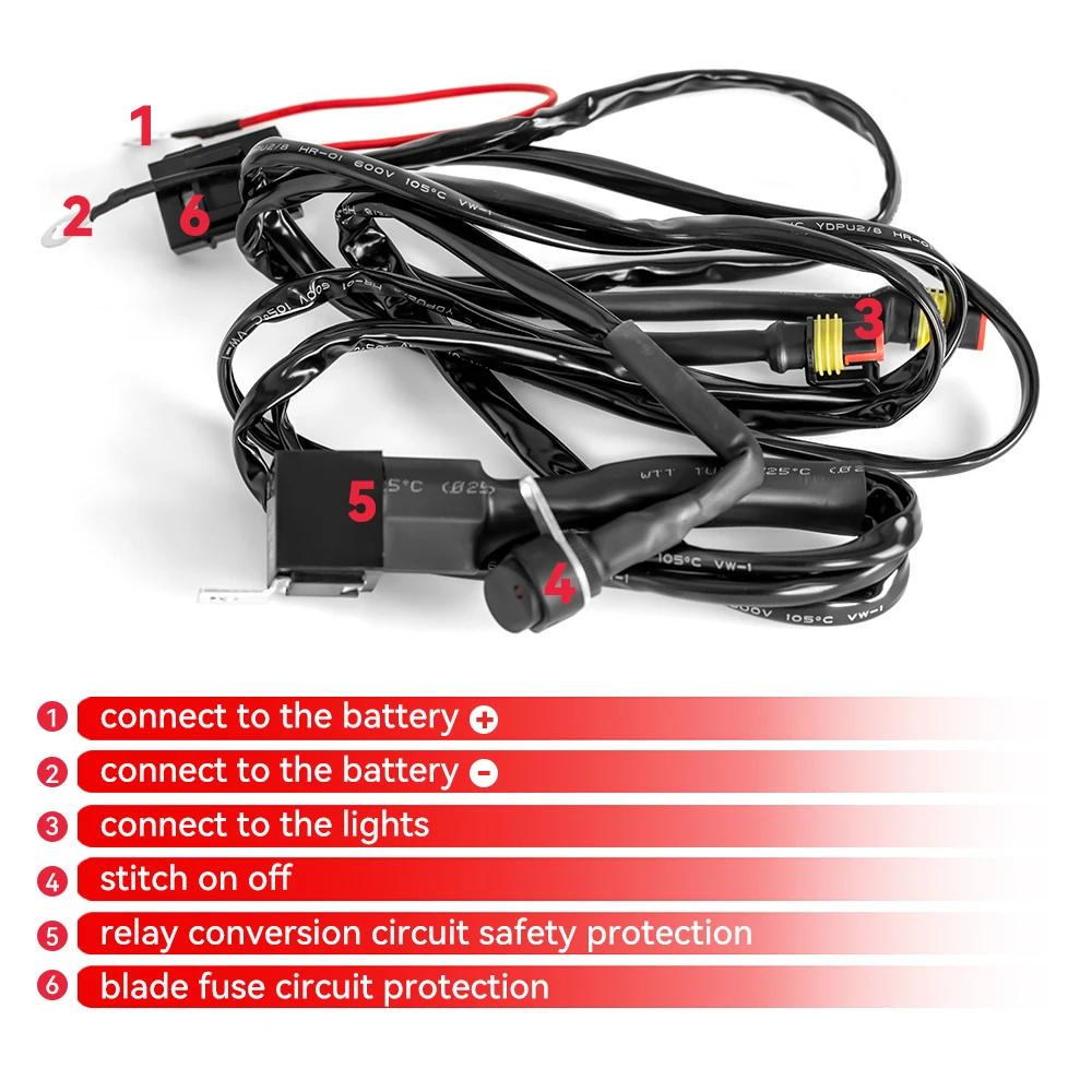 Motorcycles Accessorries LED Fog Light Wiring Harness Relay Wire For BMW R1200 GS /ADV F800GS Motorcycle Auxiliary Lamp