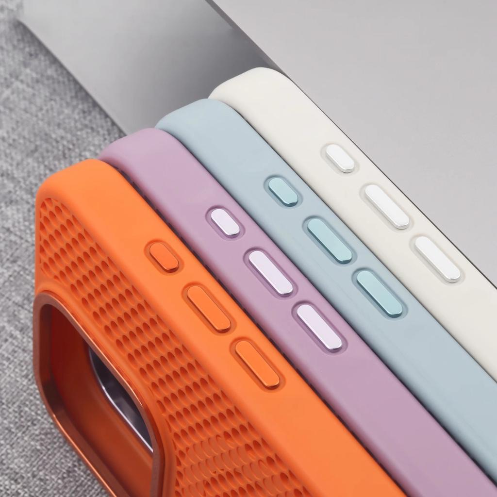 Legierungslinse Wabenmuster Kühlende Magnetische Hülle für iPhone 16 Pro Max 15 Plus 14 13 12 Für Magsafe Kabelloses Lade Cover