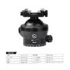 SWFOTO 60mm Large Tripod Ball Head with Quick Release Clamp 66 Lbs Weight Capacity XB-60 Arca-Swiss Lever, (30kg)