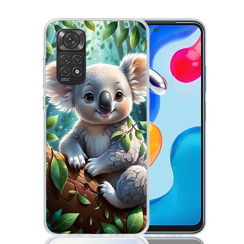 Koala Kawaii Cute Animal Phone Case For Xiaomi Redmi Note 15 14 13 12S 12 Pro Plus 11S 11E 11 11T 10S 10 Art Soft Pattern Cover