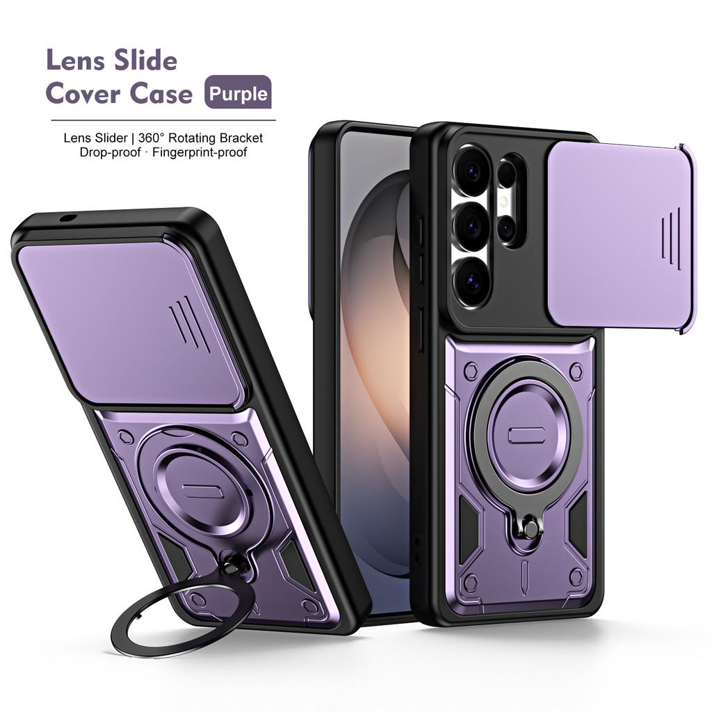 Compatible with Samsung S26 Ultra Sky Ring Window Phone Case, S26 Plus Stand, Shockproof S26 Protective Case