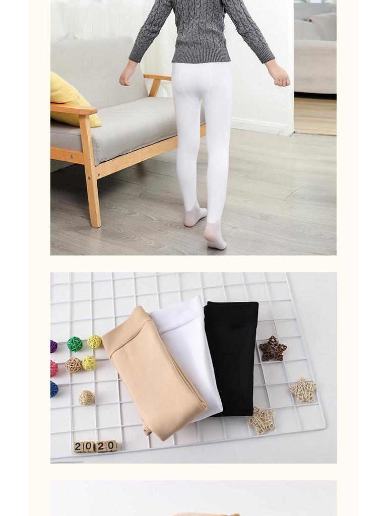 1600D Girls' Winter Dragon Claw Wool Pants & White Dance Socks Set