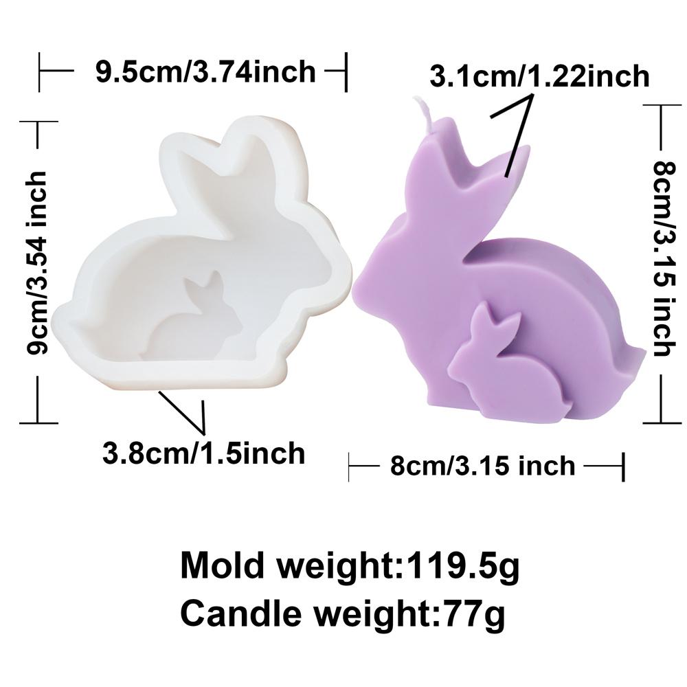 Easter Embossed Egg Flower Rabbit Candle Silicone Mold DIY Animal Bunny Scented Soap Plaster Making Mould Home Decor
