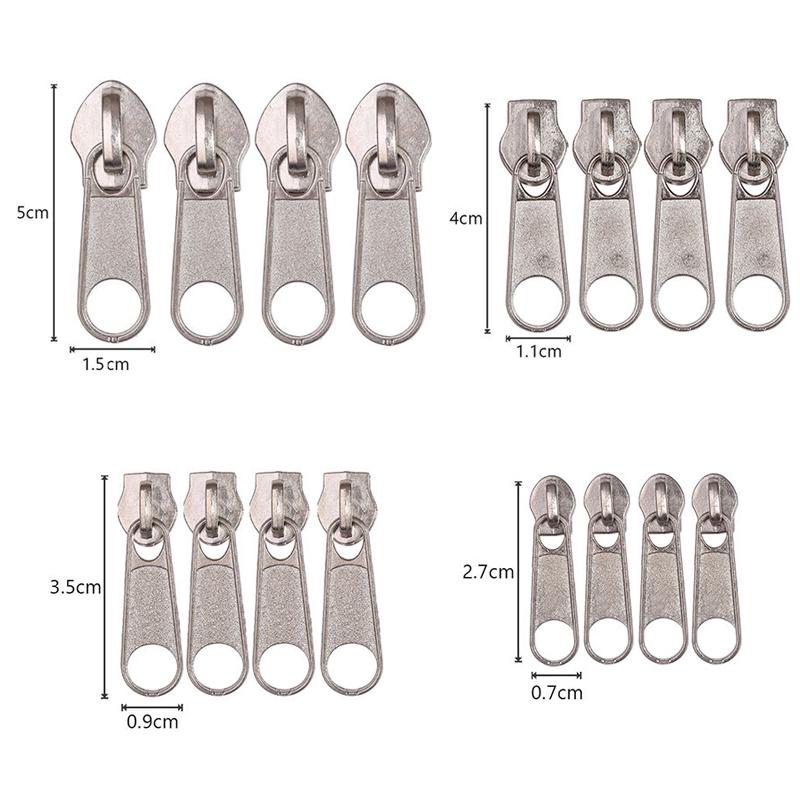 3# 5# 8# 10# Zipper Head Zipper Repair Kit Easy Fix Zipper Slider Head Puller Closure Universal Replacement Broken Wearable