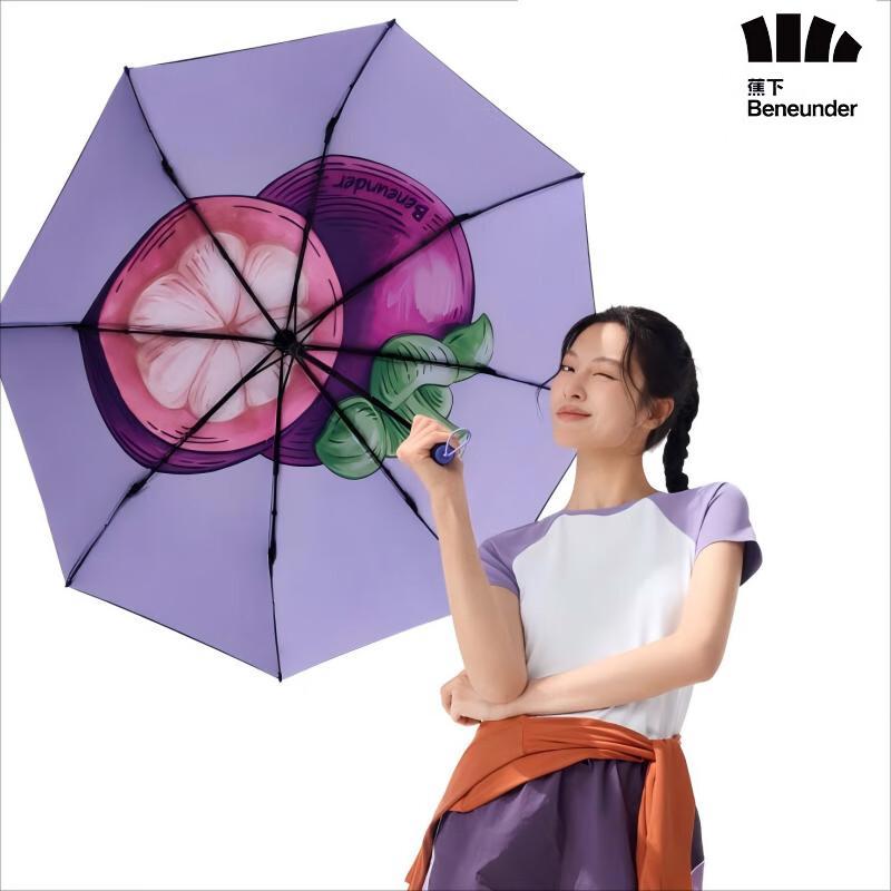 Jiaoxia UV Protection Three-Fold Sun/Rain Umbrella