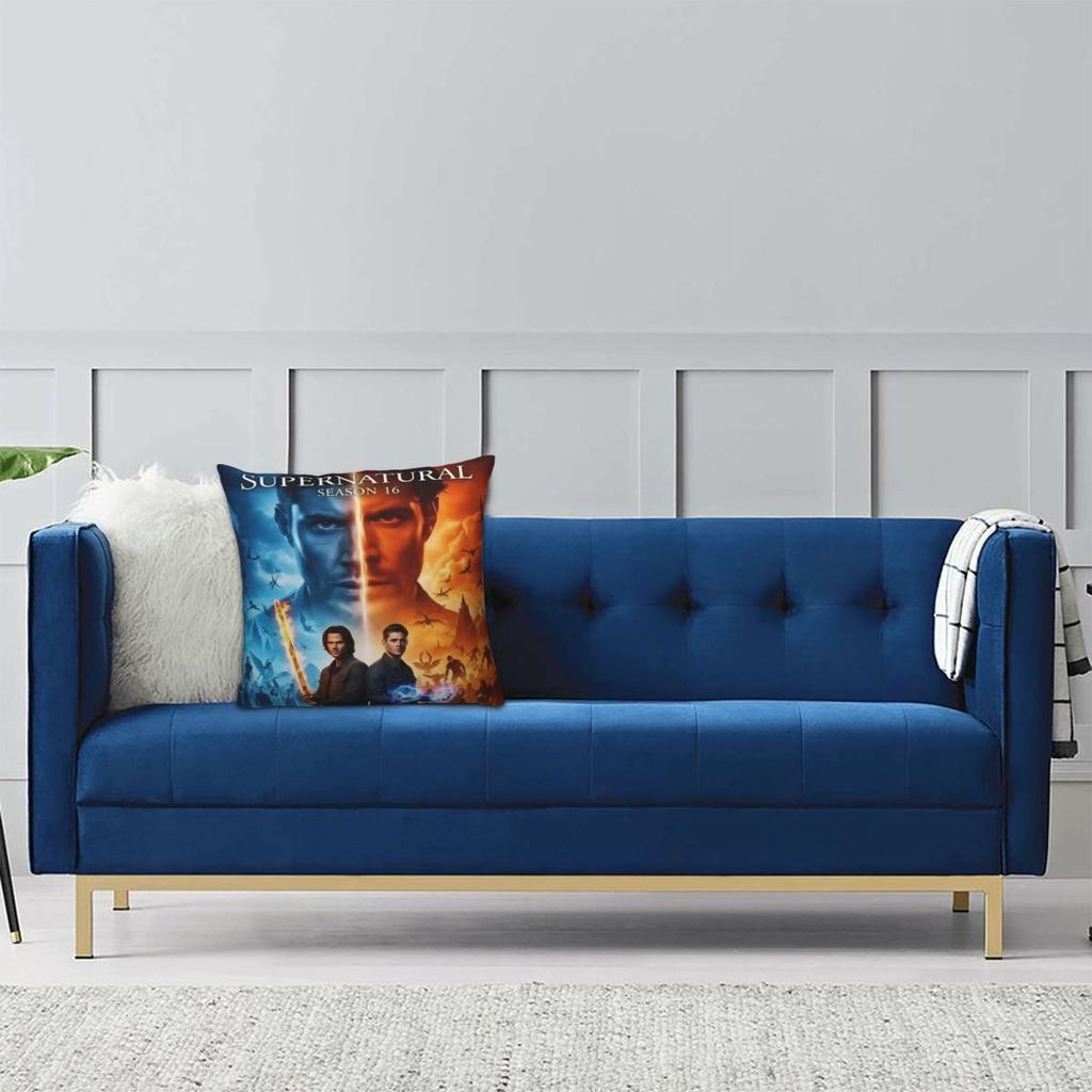 Pillow Cover Dean Winchester Supernatural Television Cushion Cover Novelty Pillow Case For Sofa Bedroom Home Decor Pillowcases