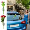 Mini Flower Bouquet 3D Romantic Alphabet Letter Sticker Wedding Car Decorations For Glass Window Automotive Vehicle Exterior
