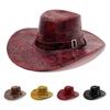 Retro Cowboyhatt Menn Europeisk og Amerikansk Camping Lær Trykt Solhatt Kvinner Utendørs Fjellklatring Solbeskyttelse Hatt