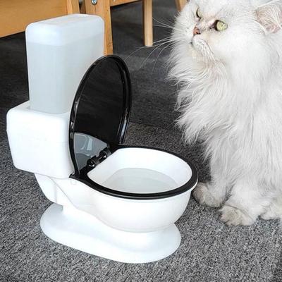 Yousheng 650ML Cat Toilet Water Dispenser Automatic Feeding Siphon Design with Dustproof Cover Clean Drinking Bowl Pets Supplies